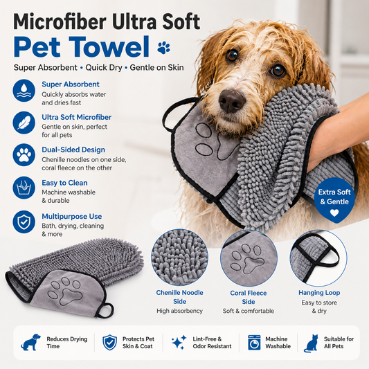 Microfiber Ultra Soft Pet Towel