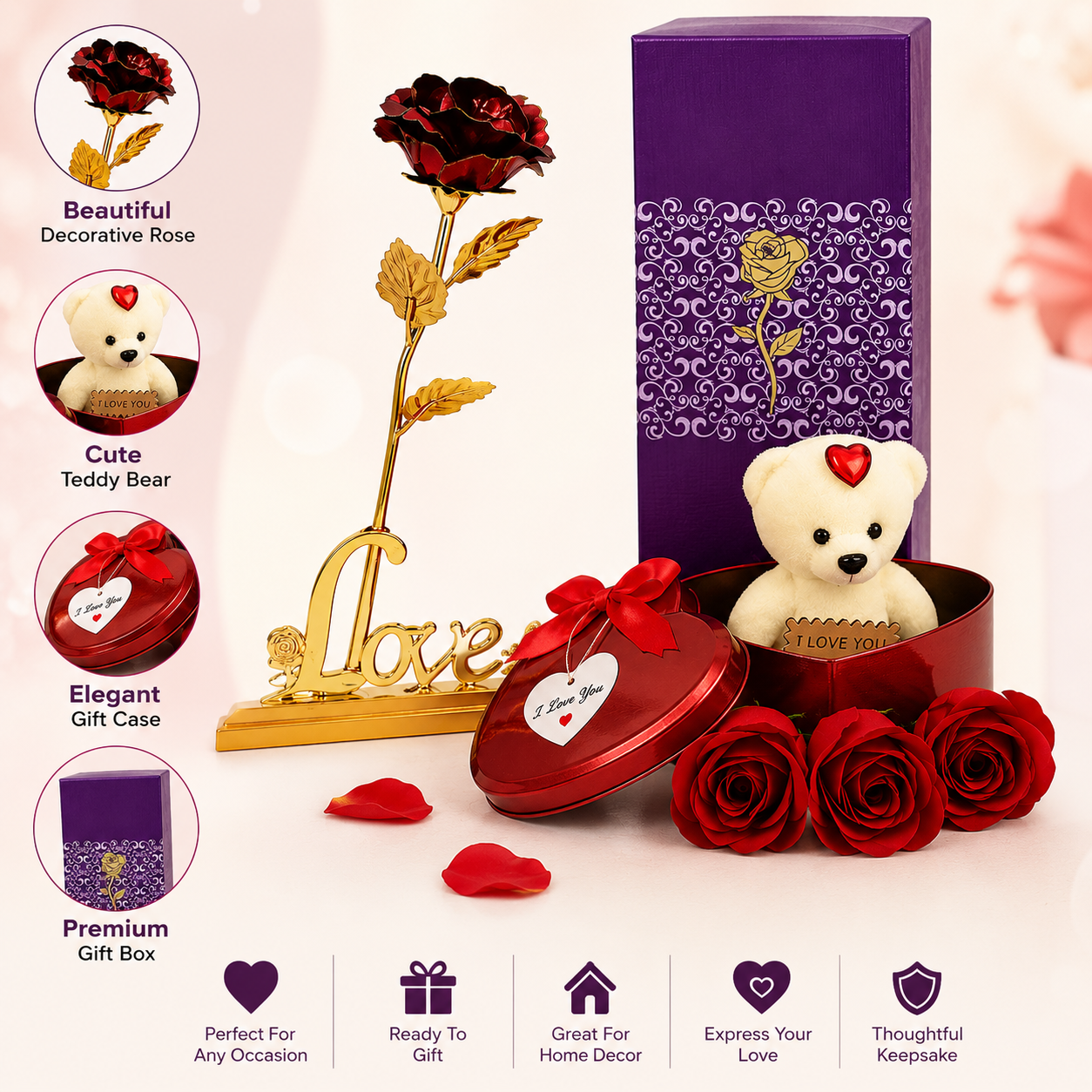 Red Love Stand With HeartBox