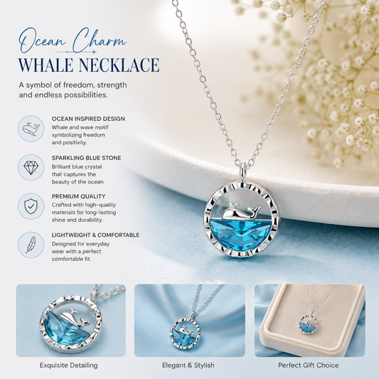 Elegant Ocean Theme Dolphin Pendant
