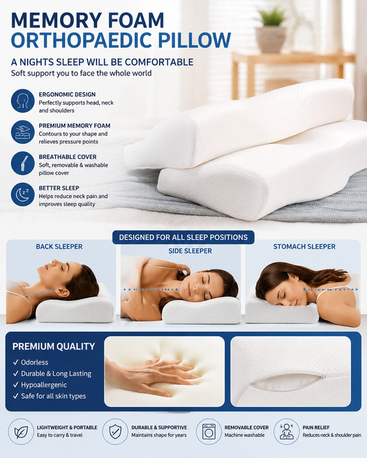 Memory Foam Solid Orthopaedic Pillow