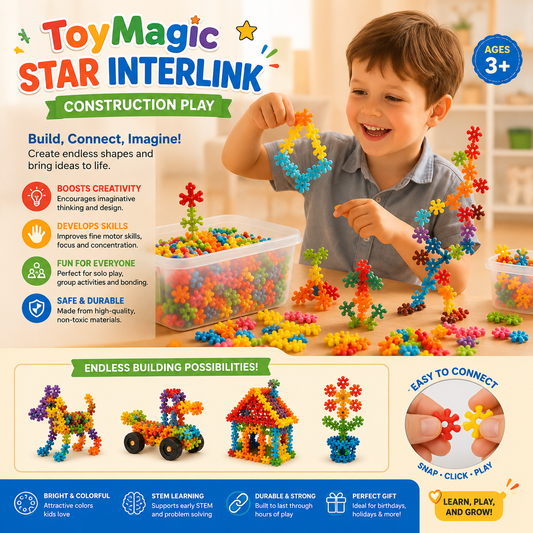 ToyMagic Star Interlink Construction Play