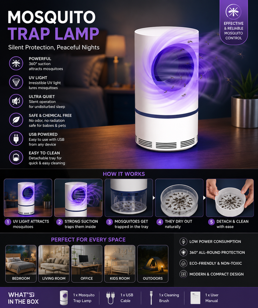 Mosquito Killer Lamp Light Wave Trapping Suction