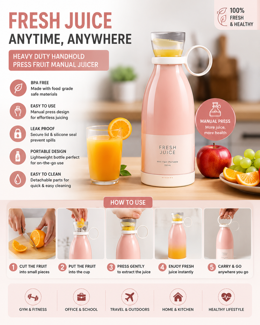 Heavy Duty Handhold Press Fruit Manual Juicer