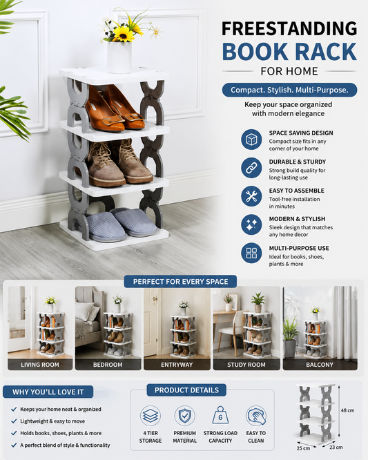 Freestanding Book Rack for Home
